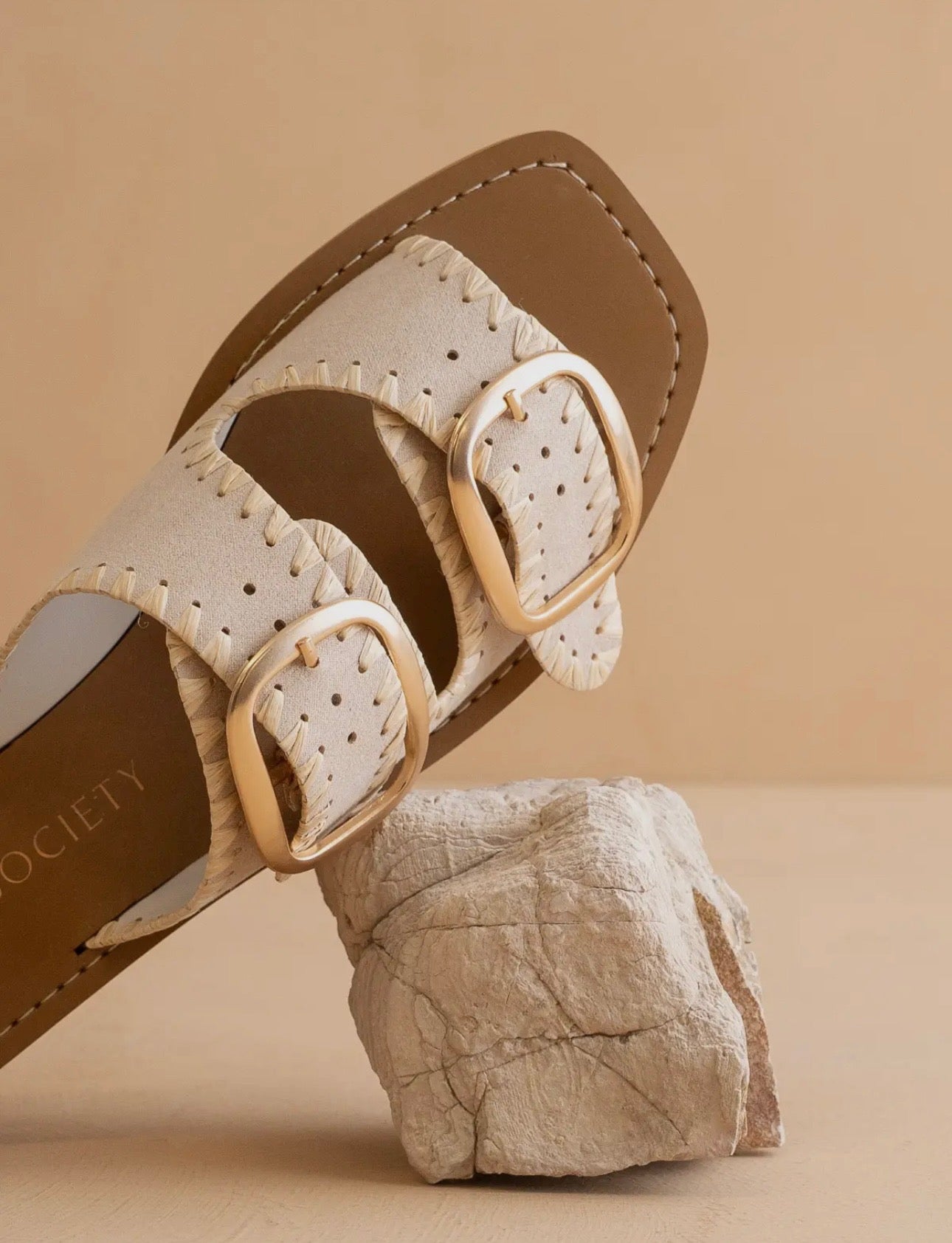 The Tivoli Bone - Fun Double Buckle Sandal