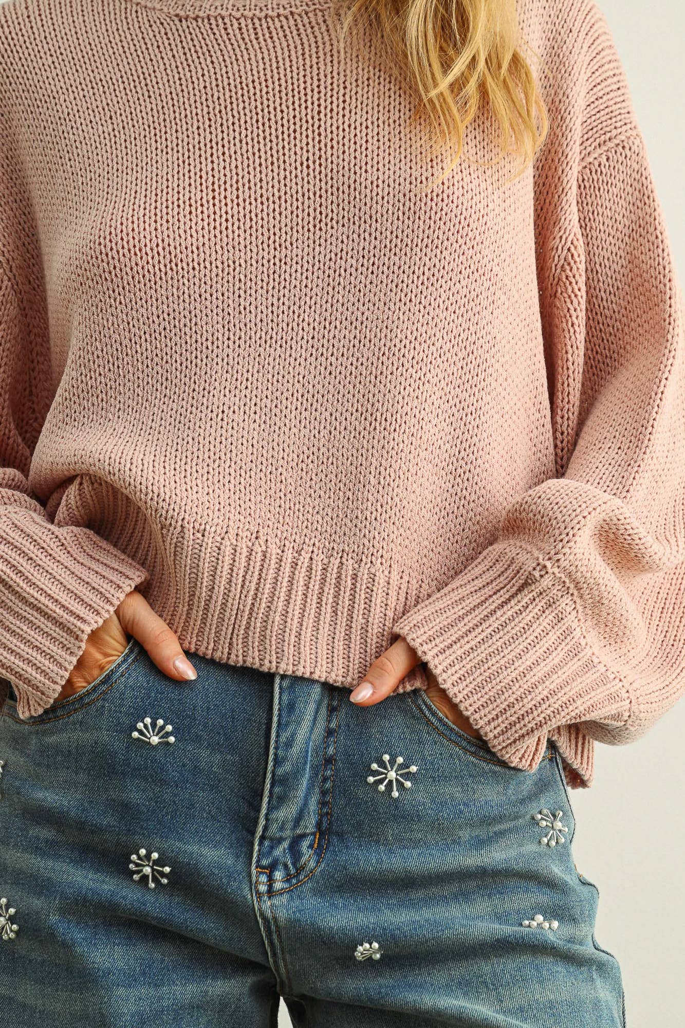 BALLON SLEEVE SWEATER TOP