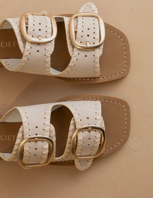 The Tivoli Bone - Fun Double Buckle Sandal