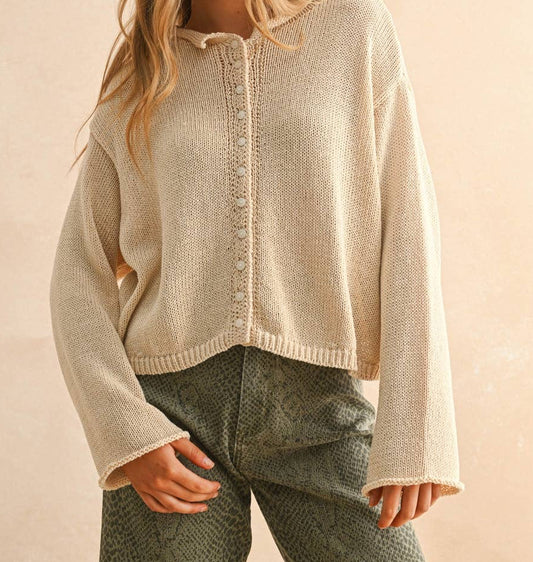 LIGHT WEIGHT BUTTON FRONT CARDIGAN