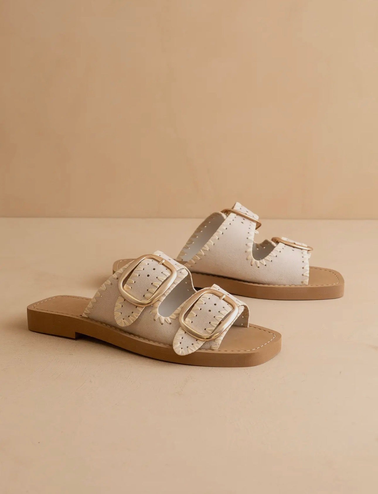 The Tivoli Bone - Fun Double Buckle Sandal