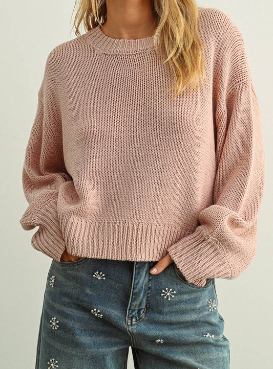 BALLON SLEEVE SWEATER TOP